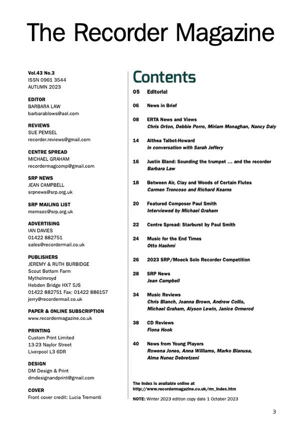 The Recorder Magazine • Autumn 2023