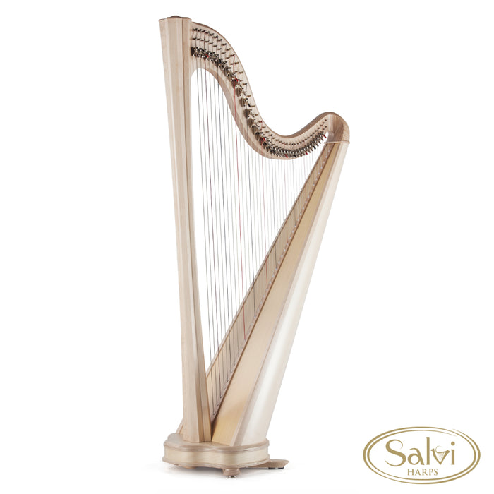 Hermes 40 string harp (BioCarbon strings) in natural finish by Salvi