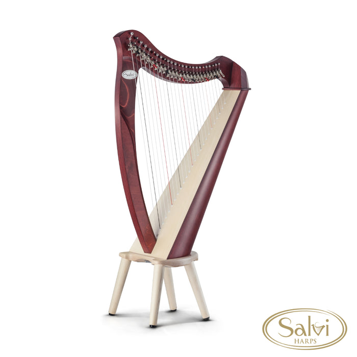 Juno 27 string harp (BioCarbon strings) in mahogany finish by Salvi