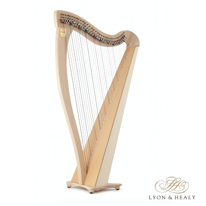 Drake 34 string harp (BioCarbon strings) in natural finish by Lyon & Healy