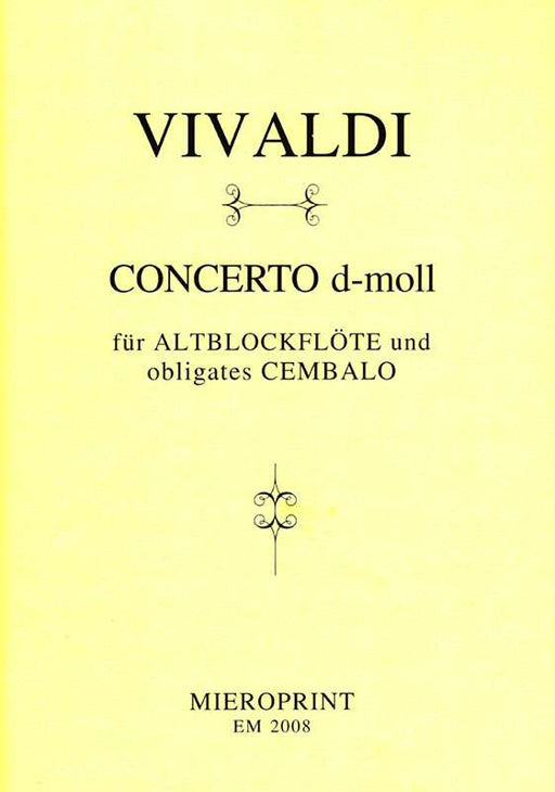 Vivaldi: Concerto in D Minor for Treble Recorder and Obligato Harpsichord