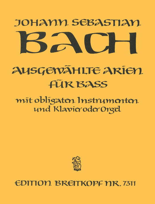 Bach, Johann Sebastian: Selected Arias for Bass