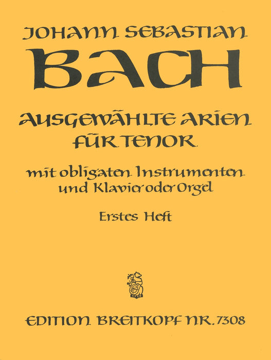 Bach, Johann Sebastian: Selected Arias for Tenor
