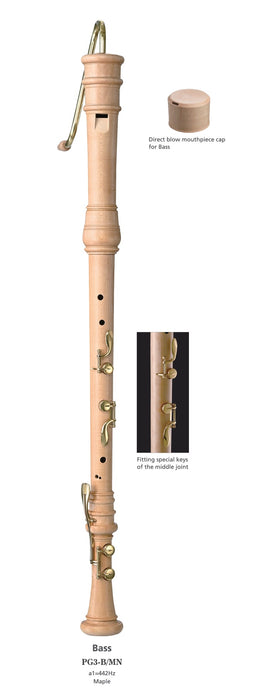 Zen-On PG3-B/MN Pastoral Bass Recorder in Maple