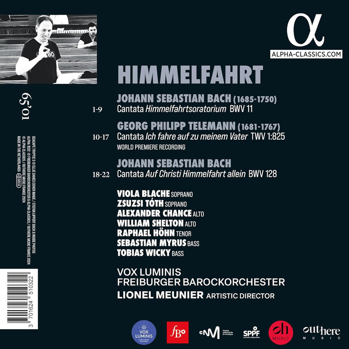 Vox Luminis & Freiburger Barockorchester • Bach & Telemann: Himmelfahrt (CD)