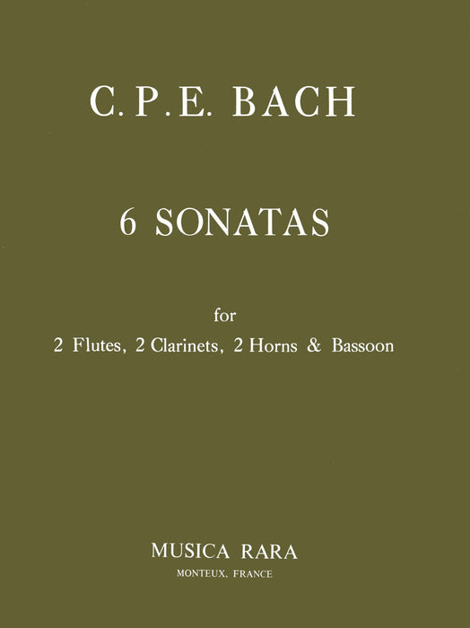 Bach, Carl Philipp Emanuel: 6 Sonatas Wq 184/1-6