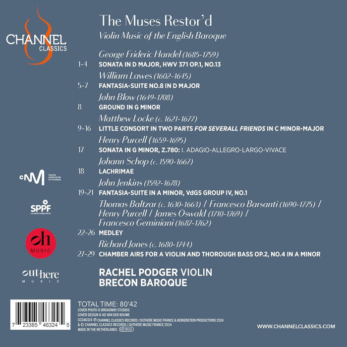 Rachel Podger & Brecon Baroque • The Muses Restor'd (CD)