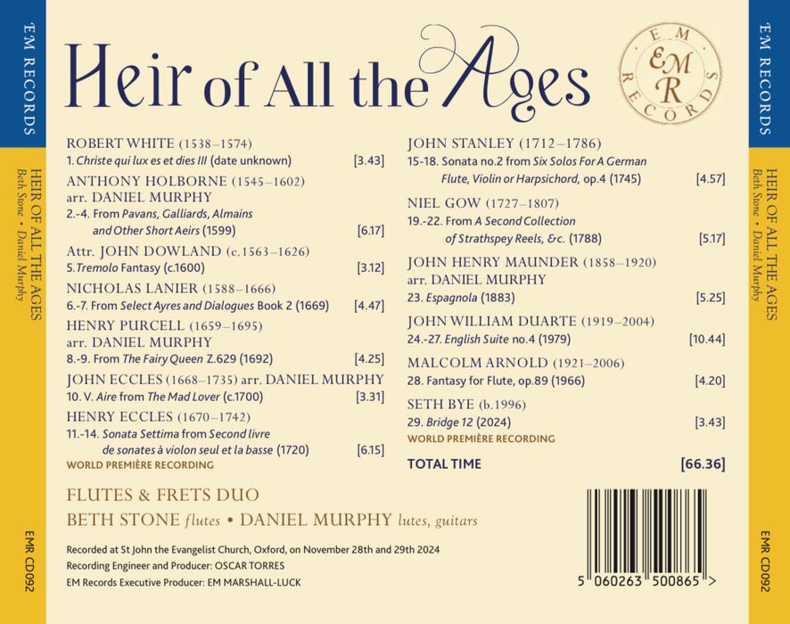 Flutes & Frets Duo • Heir Of All The Ages (CD)