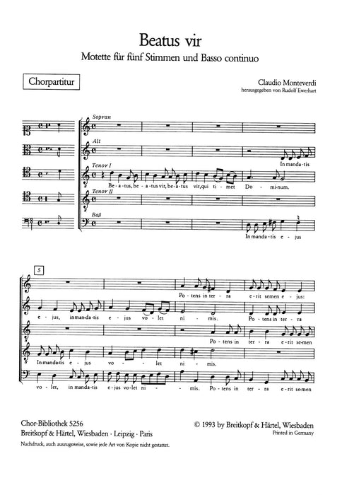 Monteverdi, Claudio: Beatus Vir