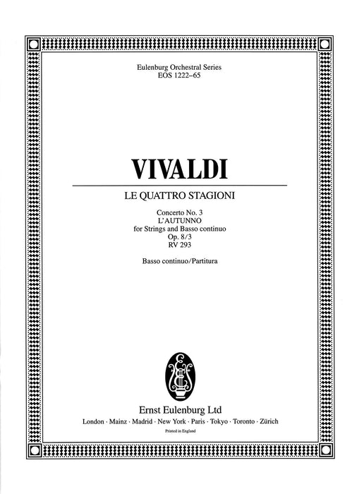 Vivaldi, Antonio: Le quattro stagioni (The four seasons) Op. 8/3 RV 293