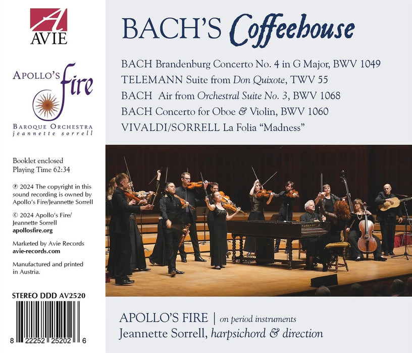 Apollo's Fire • Bach's Coffeehouse (CD)