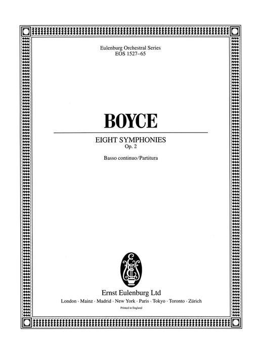 Boyce, William: 8 Symphonies Op. 2