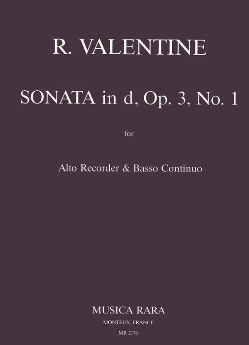 Valentine, Robert: Sonata in d Op. 3 No. 1