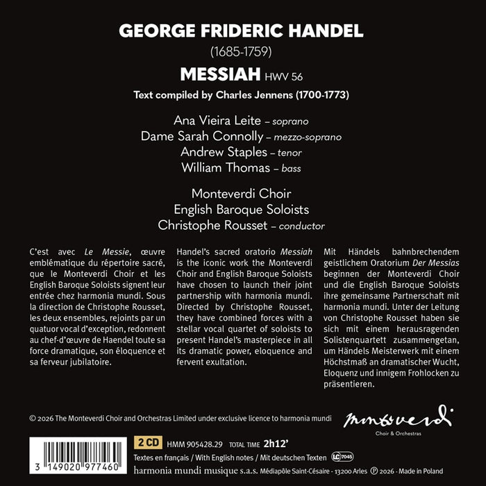 Monteverdi Choir & English Baroque Soloists • Handel Messiah (2CD)
