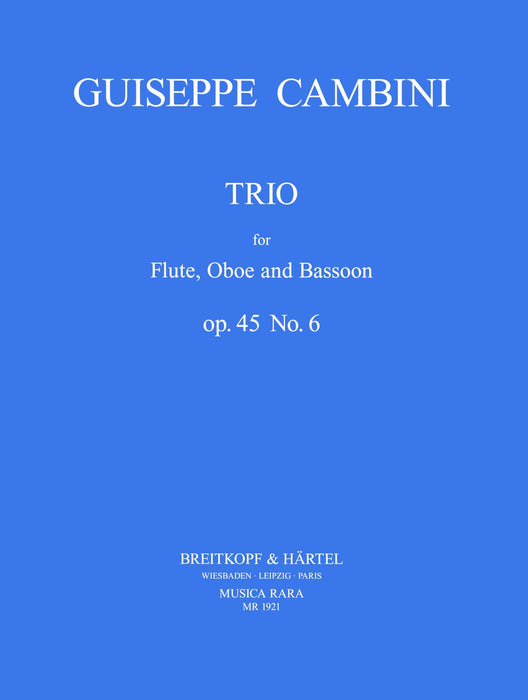 Cambini, Giuseppe M. G.: Trio No. 6 Op. 45