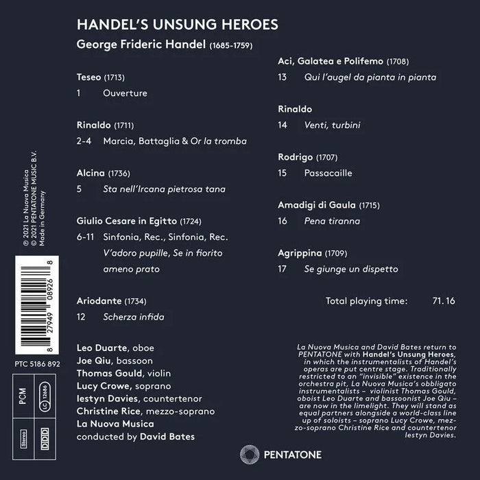 La Nuova Musica • Handel's Unsung Heroes (CD)