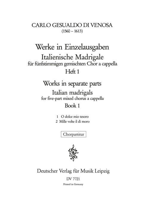 Gesualdo, Don Carlo: Italienische Madrigale