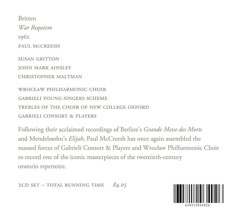 Gabrieli & Paul McCreesh • Britten: War Requiem (CD)