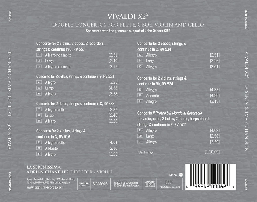 La Serenissima • Vivaldi X2² (CD)