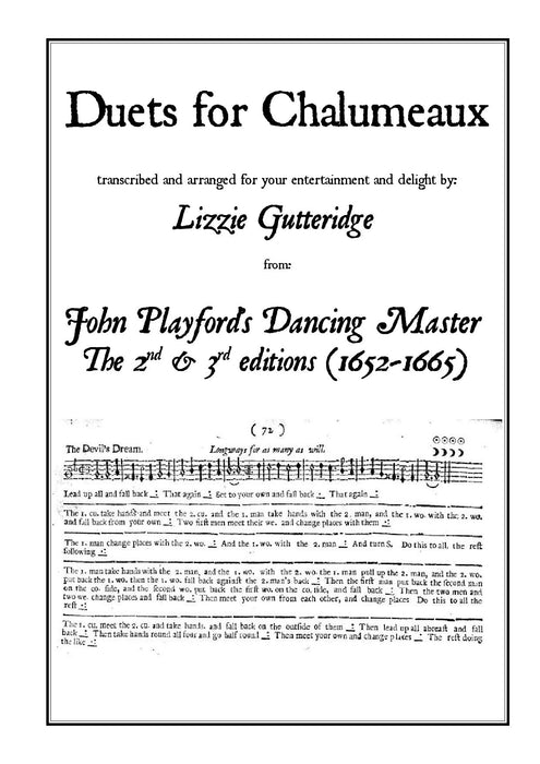Duets for Chalumeau - Book of Tunes transcribed for your entertainment by Lizzie Gutteridge
