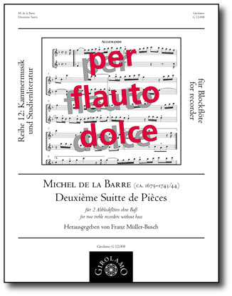 de la Barre: Deuxieme Suite de Pieces for Recorder Duet