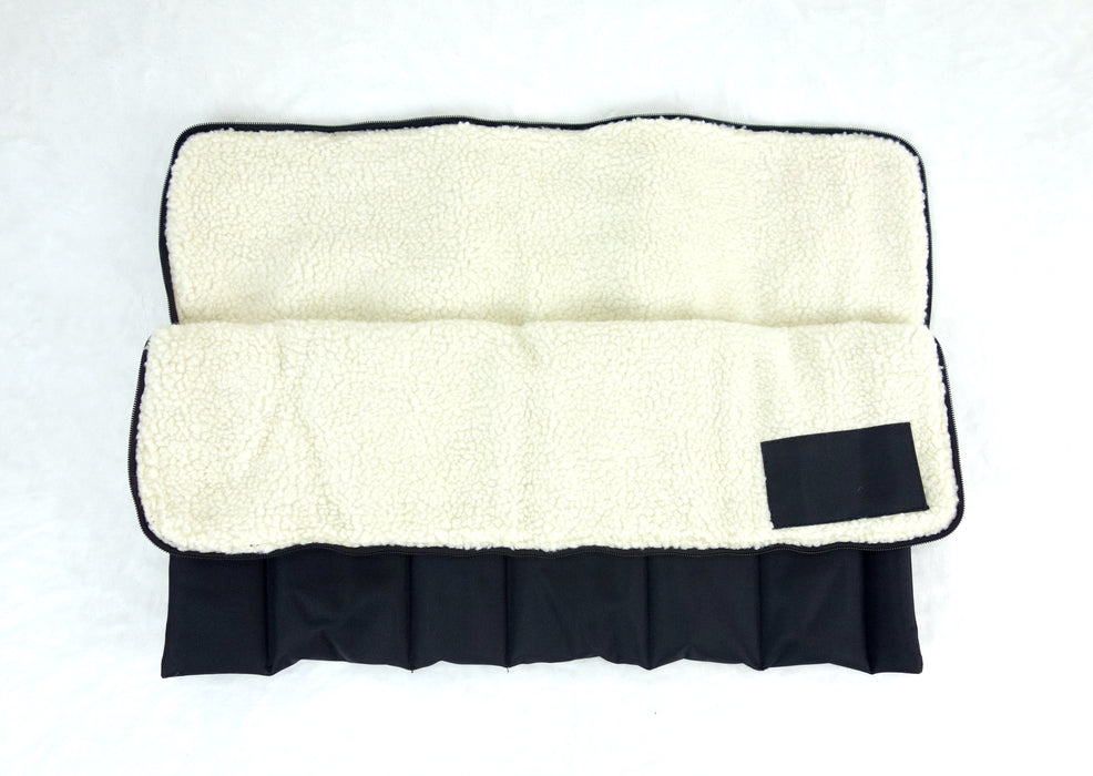 EMS 6 Slot Fleece Lined Recorder Roll Bag, Black Canvas Exterior