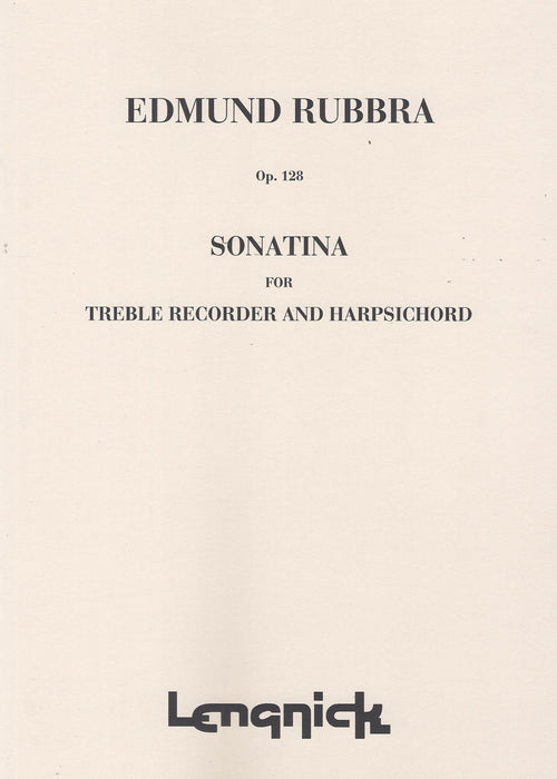 Rubbra: Sonatina Op. 128 for Alto Recorder and Piano