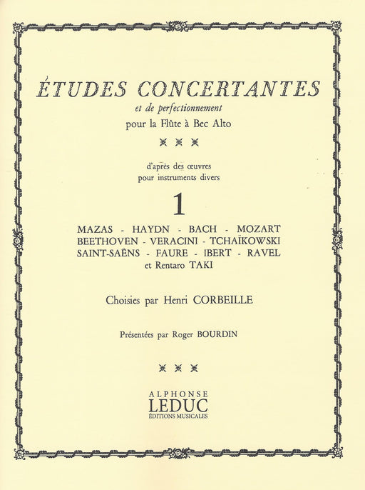 Corbeille: Etudes Concertantes for Treble Recorder, Vol. 1