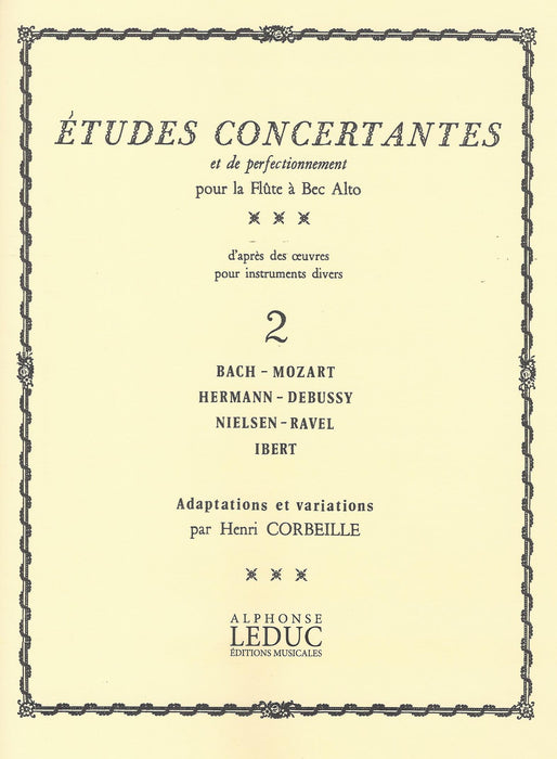 Corbeille: Etudes Concertantes for Treble Recorder, Vol. 2