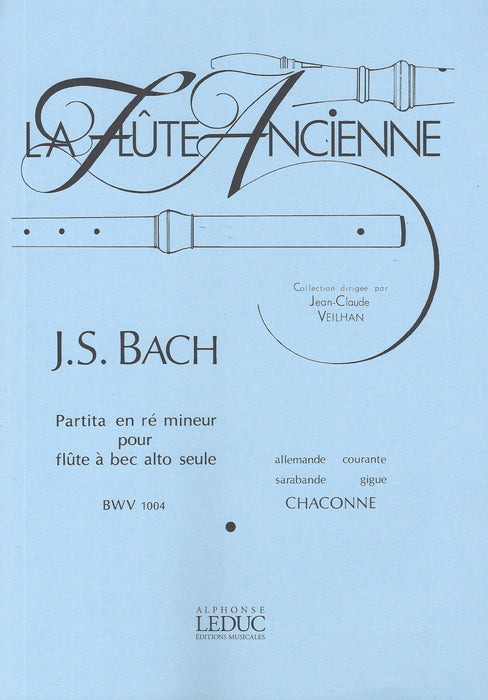 J. S. Bach: Partita BWV1004 arranged for Alto Recorder Solo