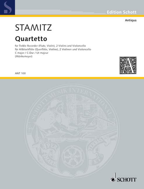 Stamitz: Quartet in C Major for Treble Recorder, 2 Violins and Violoncello