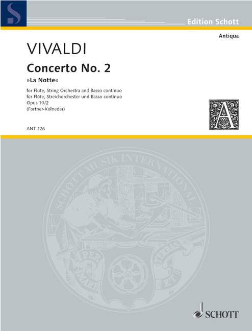 Vivaldi: Concerto No. 2 in G Minor "La Notte" for Flute, Strings and Basso Continuo - Score