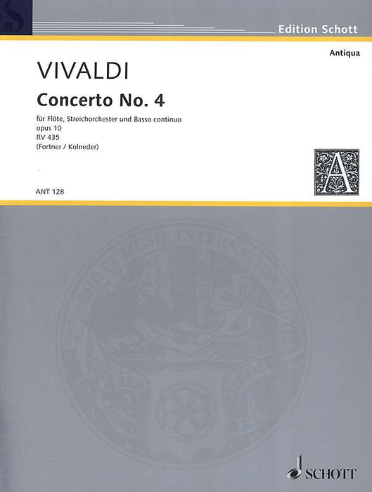 Vivaldi: Concerto No. 4 for Flute, Strings and Basso Continuo - Score