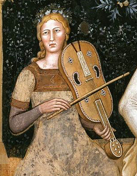 Medieval Fiddle after a 14th Century Fresco by Roberto Montagna