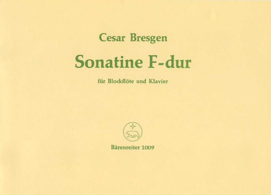 Bresgen: Sonatina Op. 18/1 for Descant Recorder and Piano