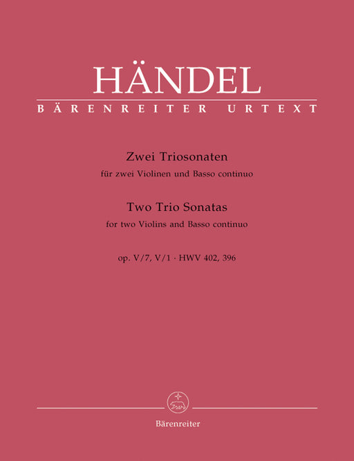 Handel: 2 Trio Sonatas for 2 Violins and Basso Continuo, HWV 402 and 396