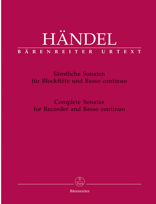 Handel: Complete Sonatas for Recorder and Basso Continuo