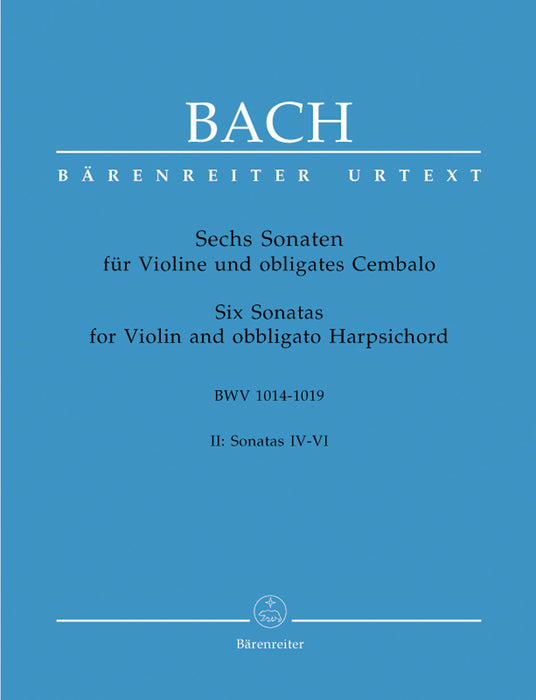 J. S. Bach: 6 Sonatas for Violin and Obbligato Harpsichord, Vol. 2