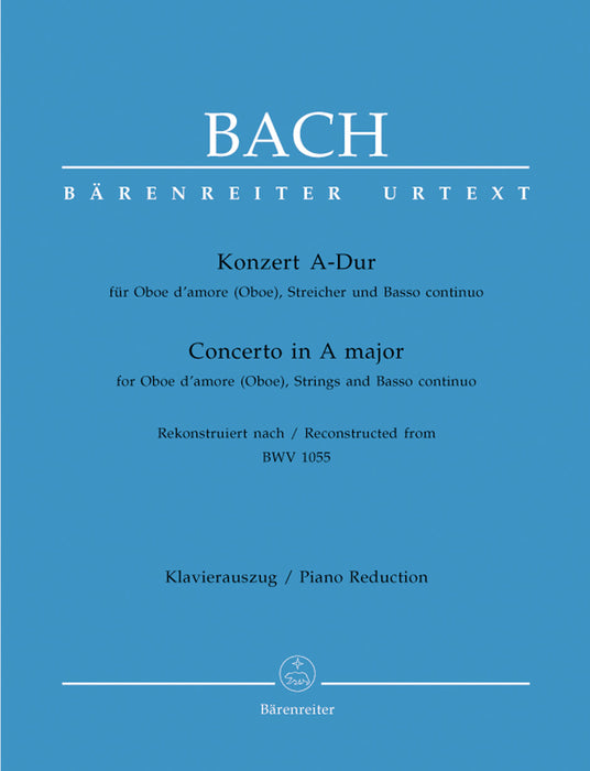 J. S. Bach: Concerto in A Major for Oboe - Piano Reduction