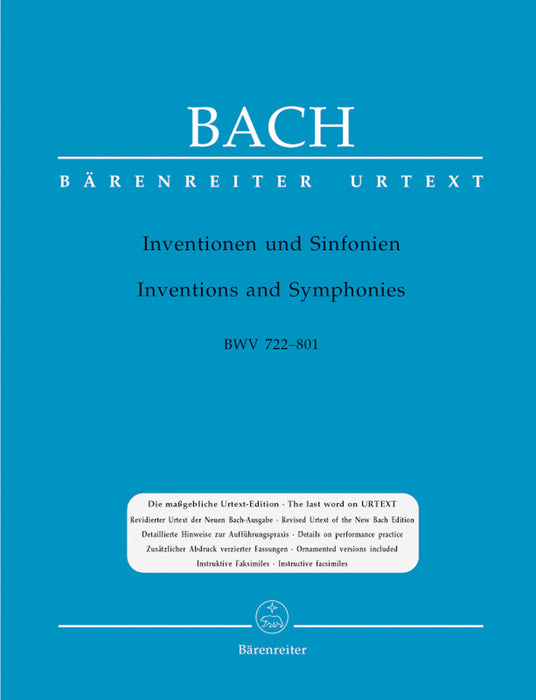 J. S. Bach: Inventions and Sinfonias BWV 772-801