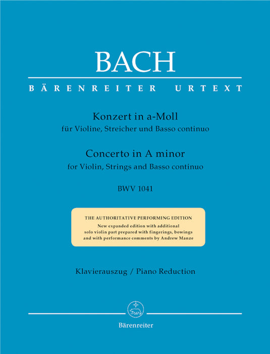 J. S. Bach: Concerto in A Minor for Violin - Piano Reduction