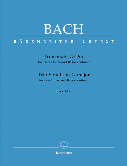 Bach: Trio Sonata in G Major for 2 Flutes and Basso Continuo BWV 1039