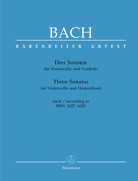 J. S. Bach: 3 Sonatas for Violoncello and Harpsichord