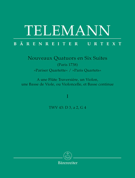 Telemann: Paris Quartets, Vol. 1