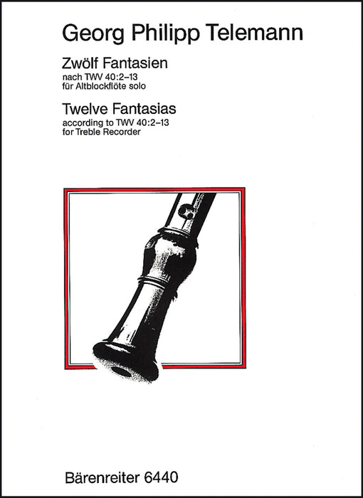 Telemann: 12 Fantasias for Treble Recorder