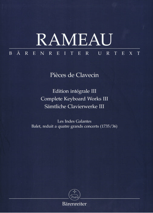 Rameau: Pièces de Clavecin, Vol. III