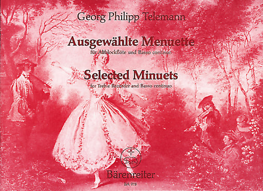 Telemann: Selected Minuets for Treble Recorder and Basso Continuo