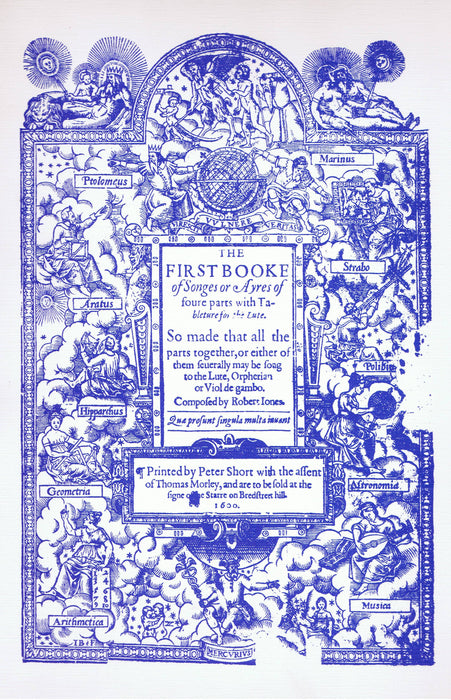 Jones: The First Booke of Songes or Ayres (1600)