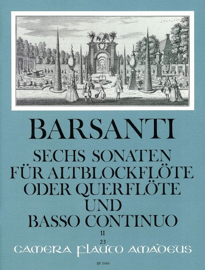 Barsanti: 6 Sonatas for Treble Recorder and Basso Continuo, Vol. 2