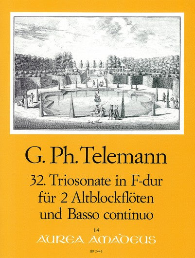 Telemann: Trio Sonata No. 32 in F Major for 2 Treble Recorders and Basso Continuo